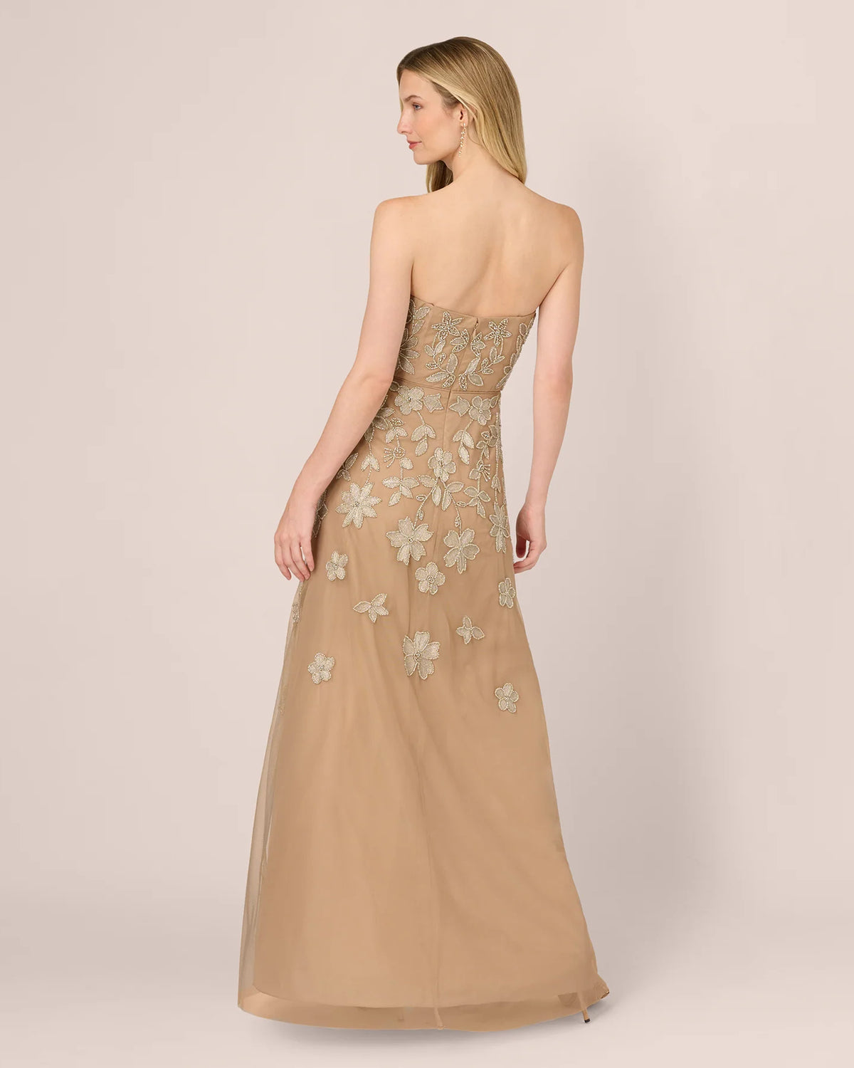 strapless a-line maxi mother of the bride dress - image 5