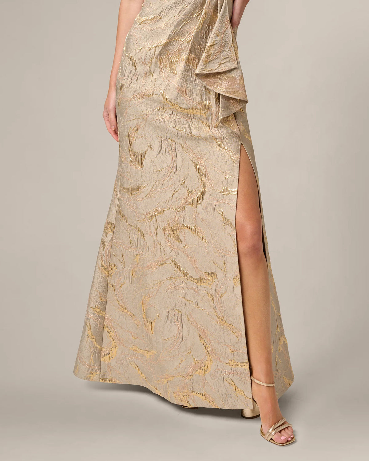 strapless a-line maxi mother of the bride dress - image 5
