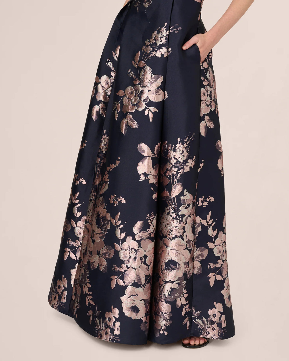 off-shoulder a-line maxi mother of the bride dress - image 5