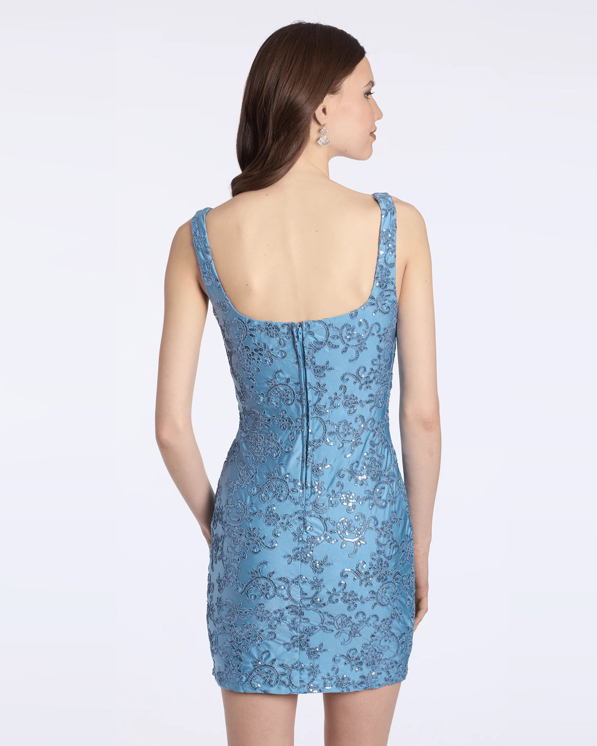 square neck a-line maxi homecoming dress - image 5