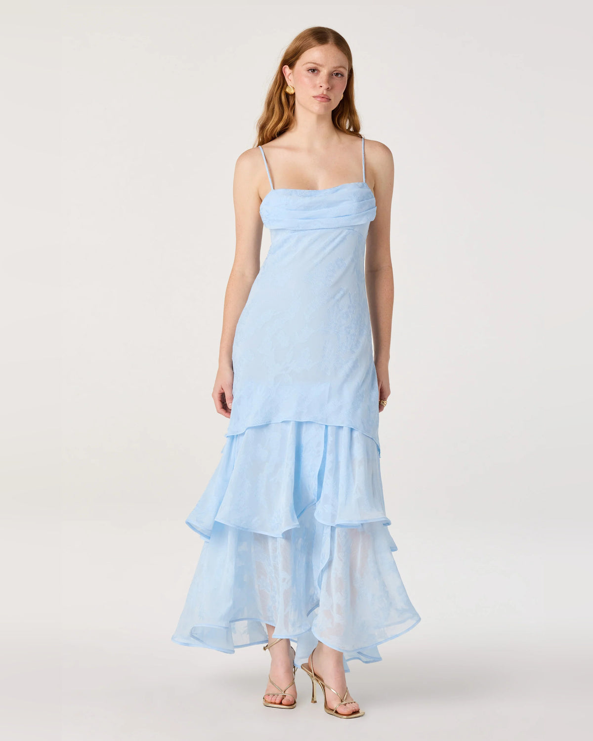 spaghetti strap a-line maxi formal dress - image 5