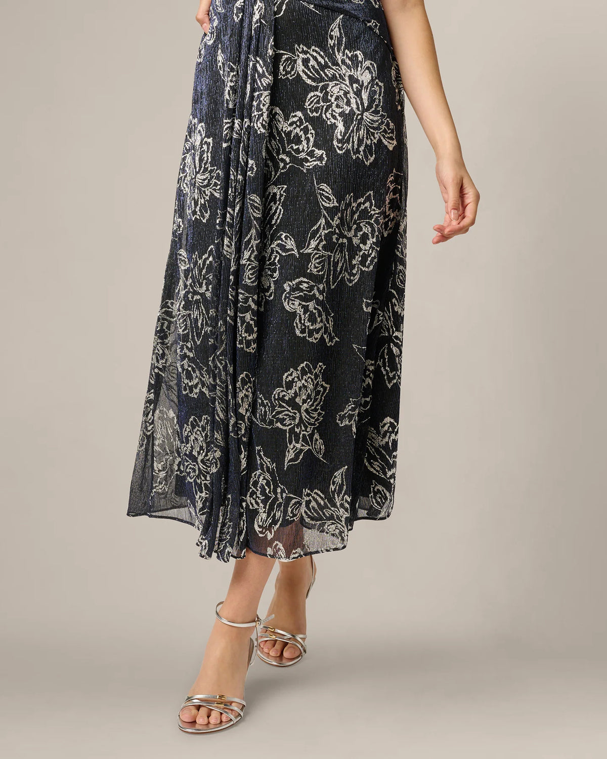 halter neck a-line midi mother of the bride dress - image 5