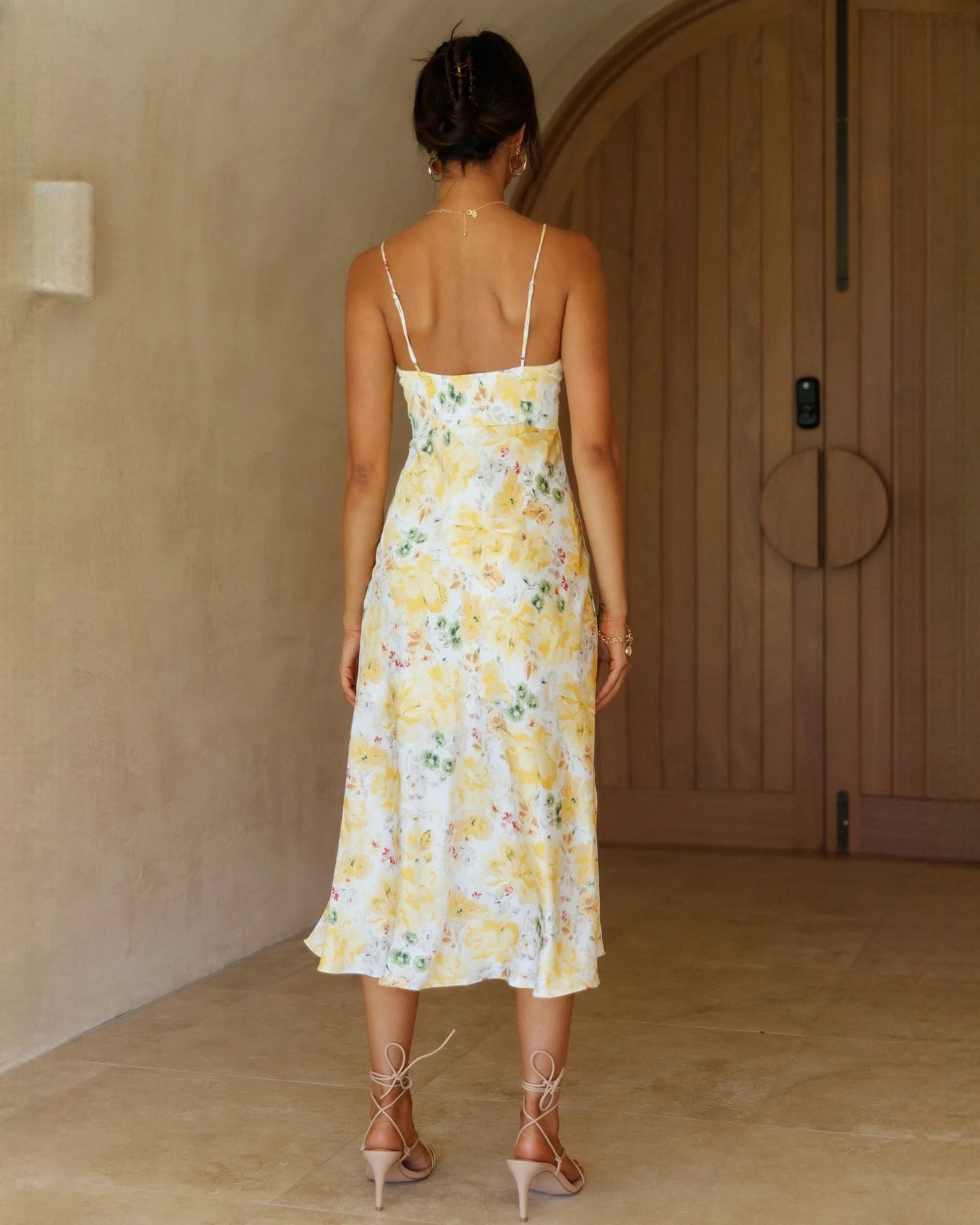 sleeveless chiffon a-line maxi bridesmaid dress - image 5