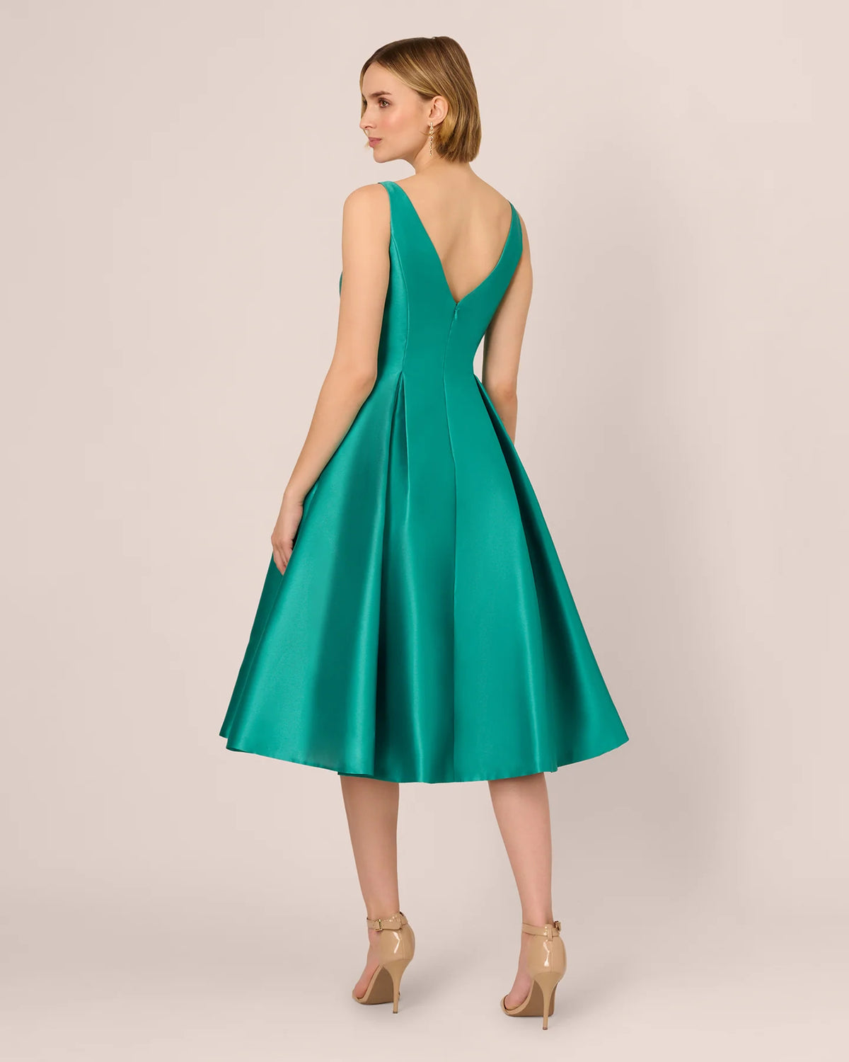 sleeveless fit-and-flare midi mother of the bride dress - image 5