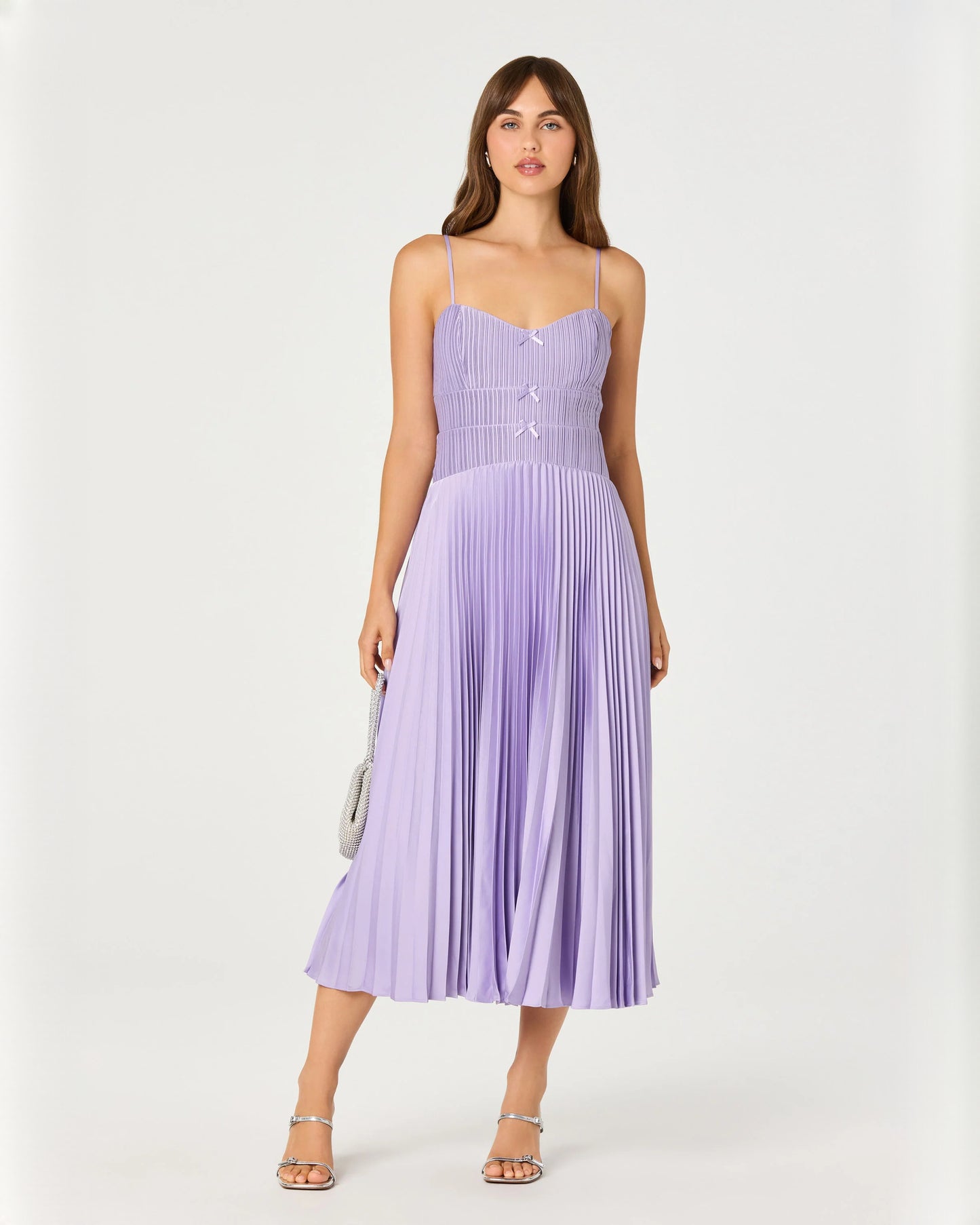 sleeveless chiffon a-line midi bridesmaid dress - image 5