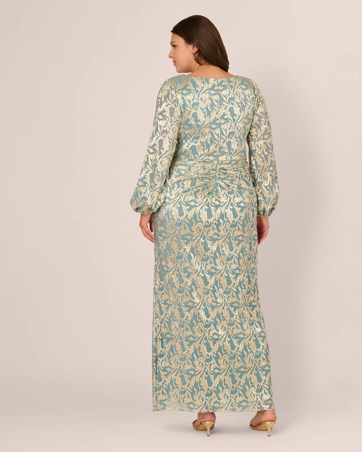 long-sleeve a-line maxi mother of the bride dress - image 5
