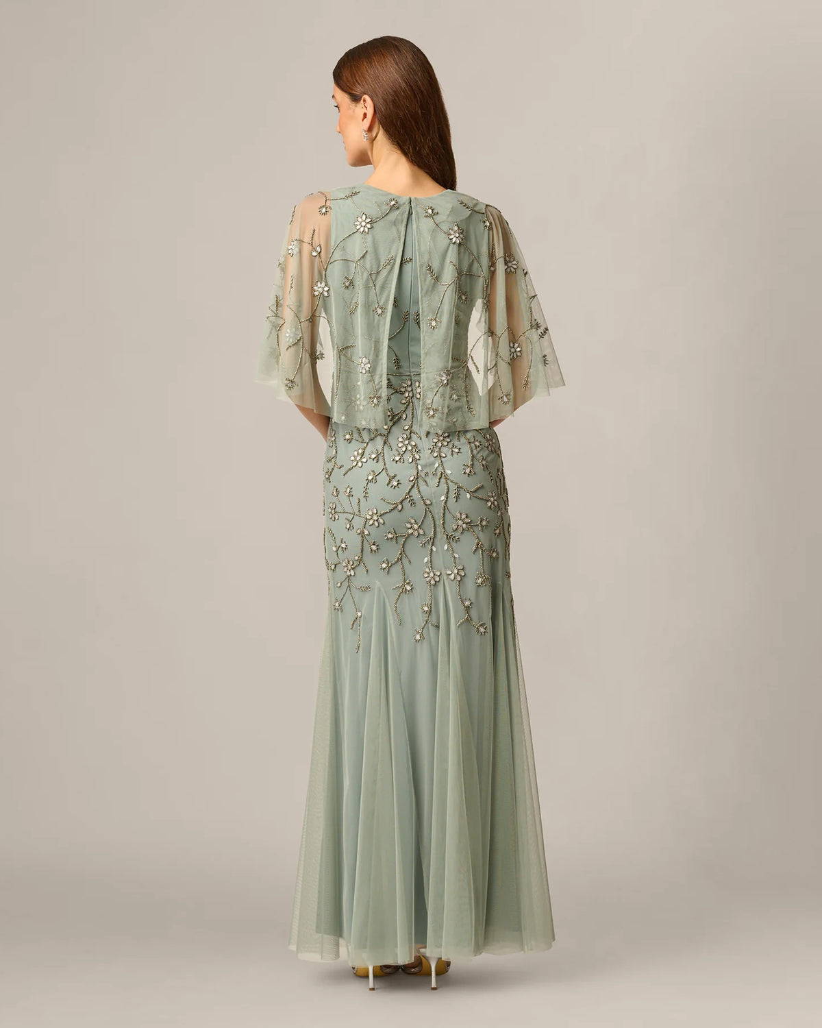 spaghetti strap mermaid maxi mother of the bride dress - image 5