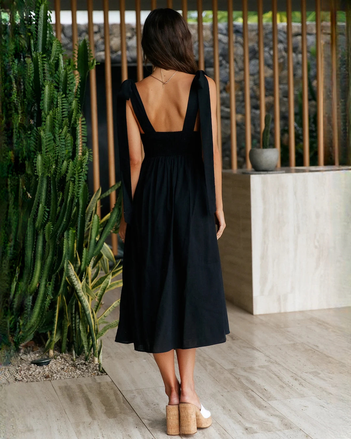 sleeveless chiffon a-line maxi bridesmaid dress - image 5