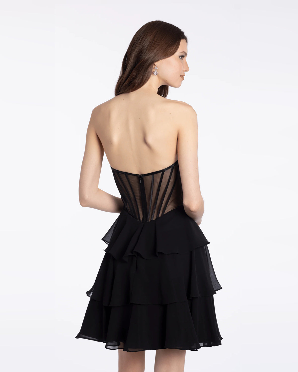 spaghetti strap fit-and-flare maxi homecoming dress - image 5