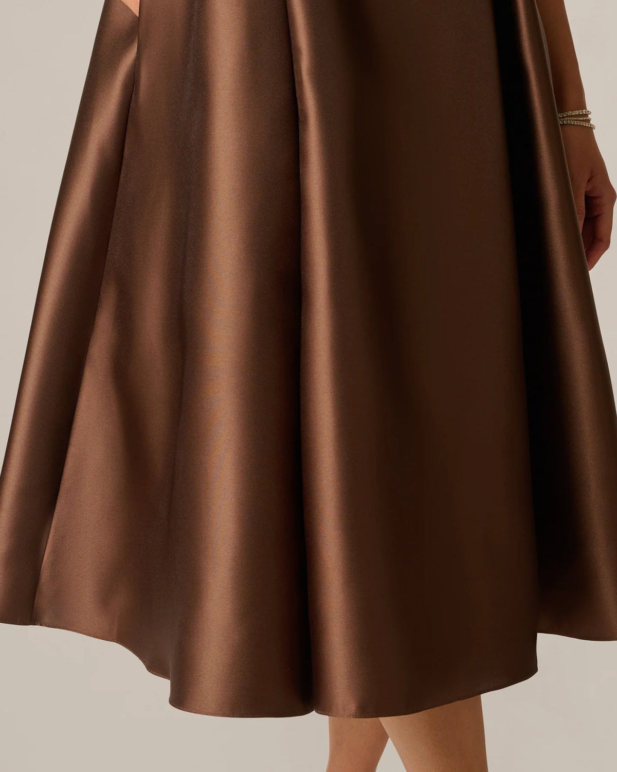 spaghetti strap fit-and-flare midi mother of the bride dress - image 5