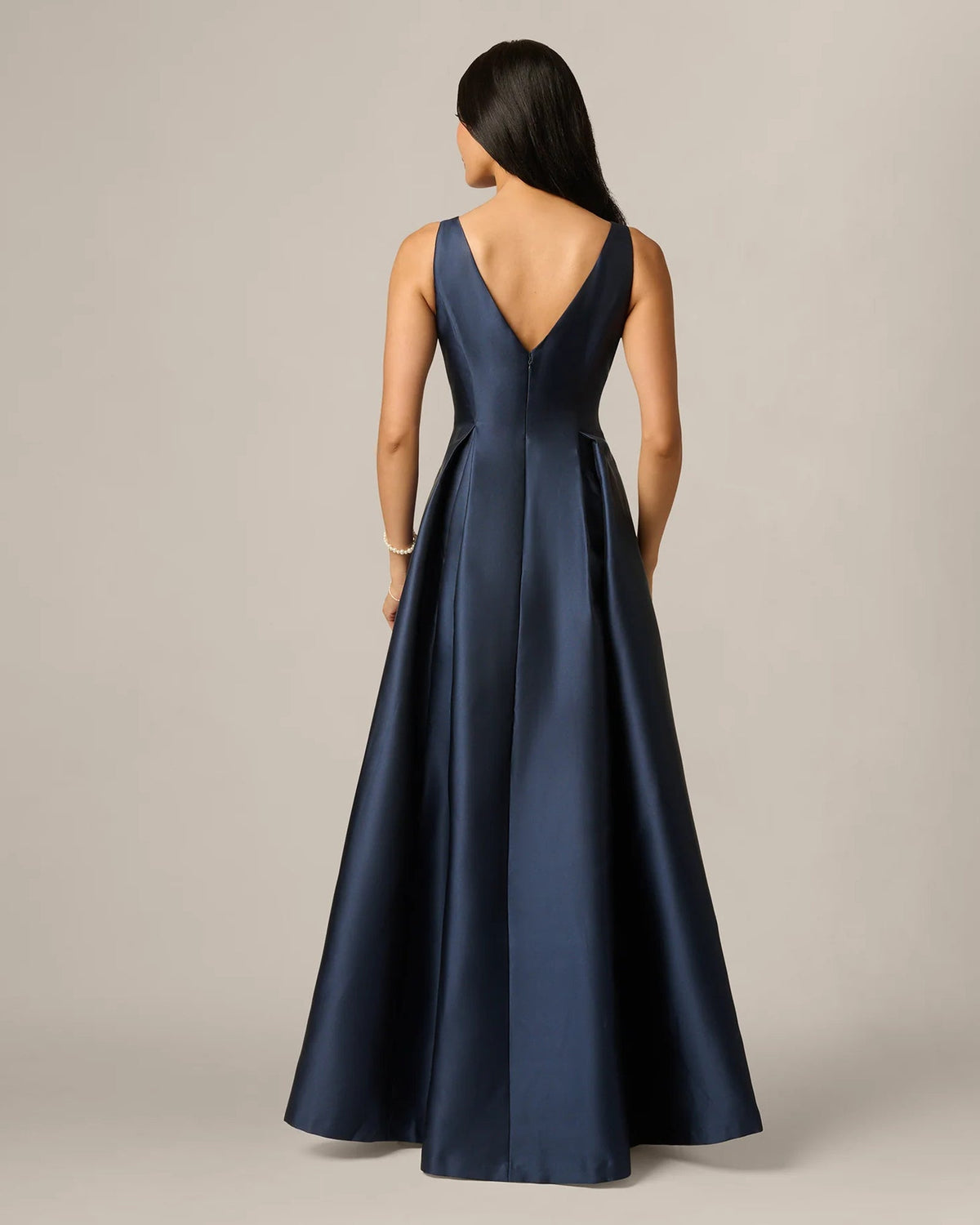 spaghetti strap a-line maxi mother of the bride dress - image 5