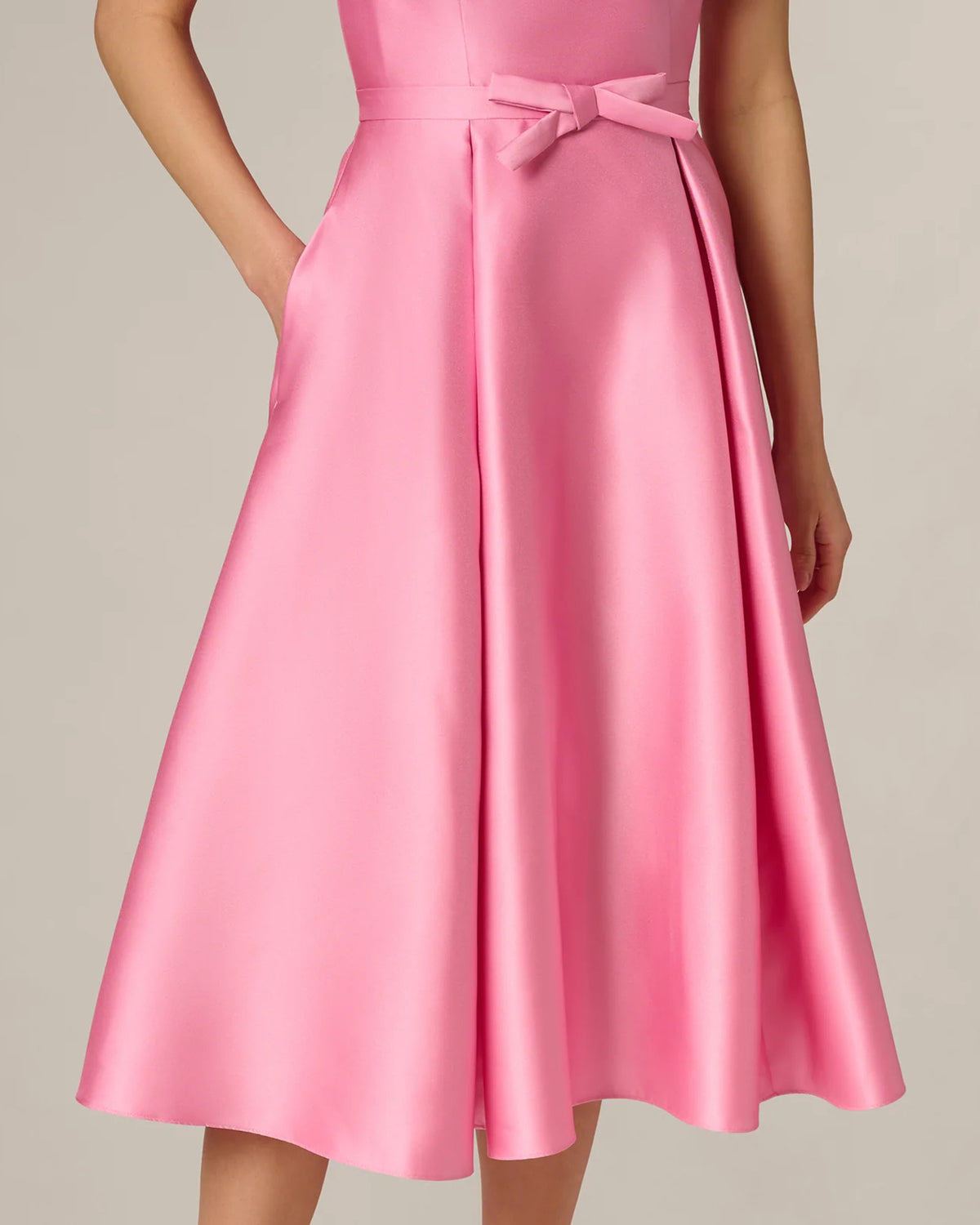 strapless a-line midi mother of the bride dress - image 5