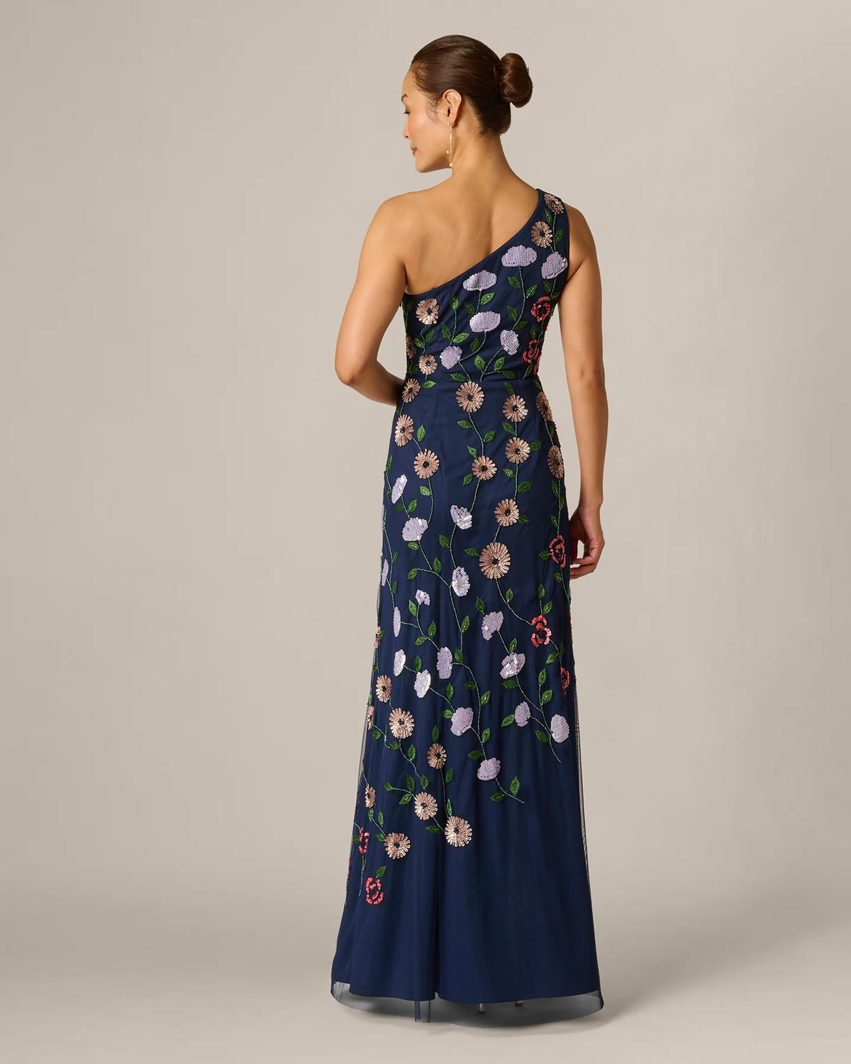 one-shoulder a-line maxi mother of the bride dress - image 5