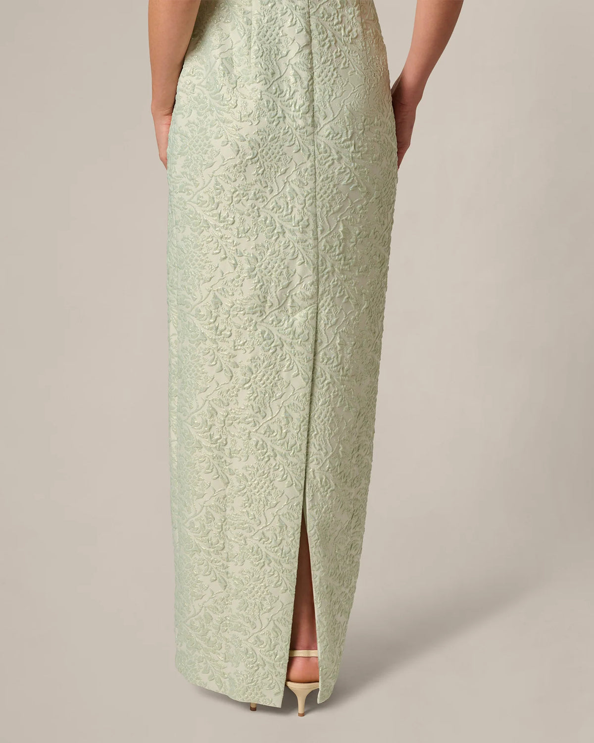 strapless sheath maxi mother of the bride dress - image 5