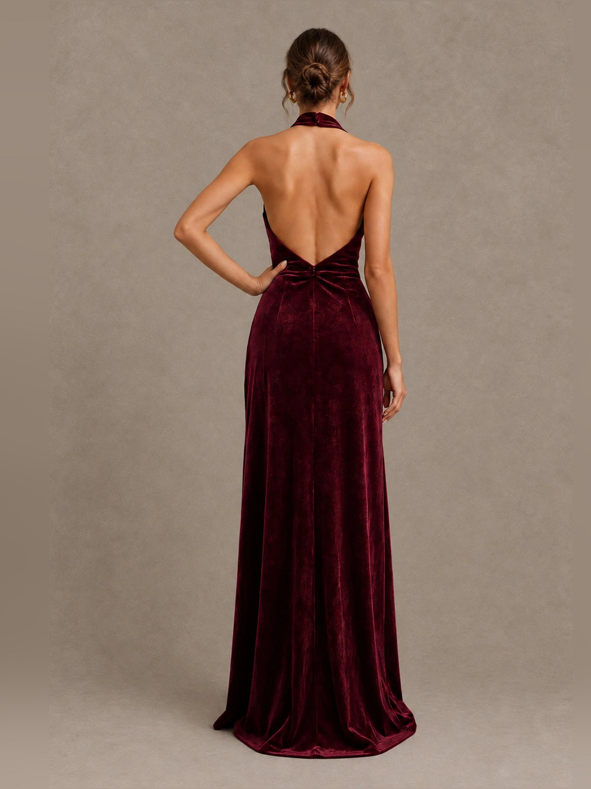 Emerald Green floor-length bridesmaid dress, alternate view showing the skirt and hem