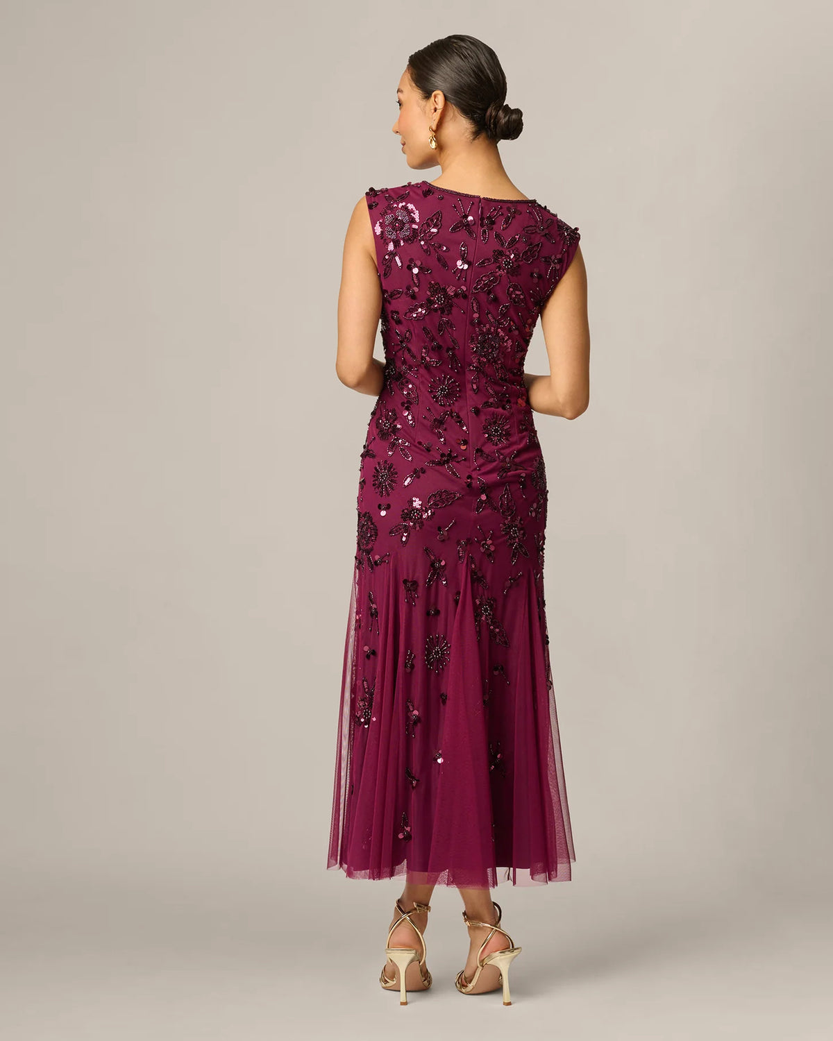 spaghetti strap a-line maxi mother of the bride dress - image 5