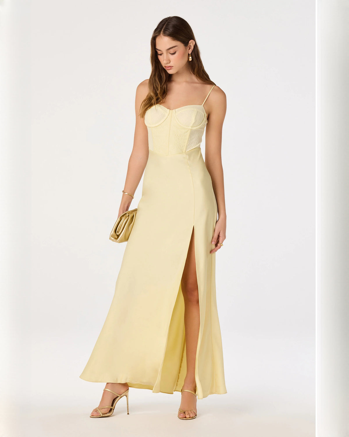 sweetheart satin a-line maxi bridesmaid dress - image 5