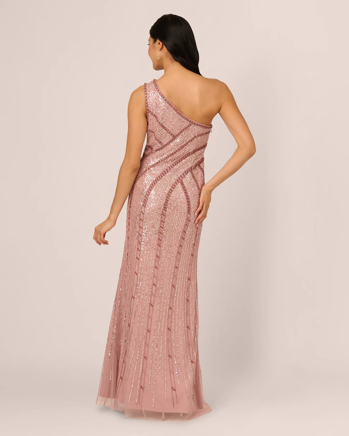 one-shoulder mermaid maxi mother of the bride dress - image 5