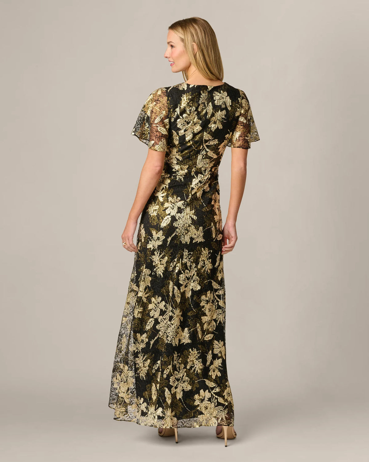 spaghetti strap a-line maxi mother of the bride dress - image 5