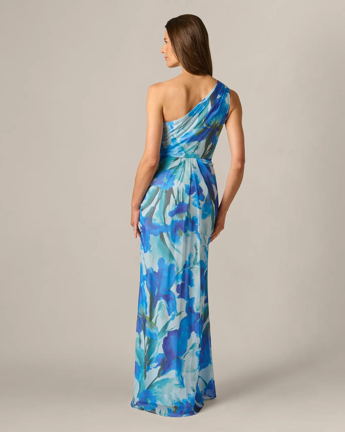 one-shoulder a-line maxi mother of the bride dress - image 5