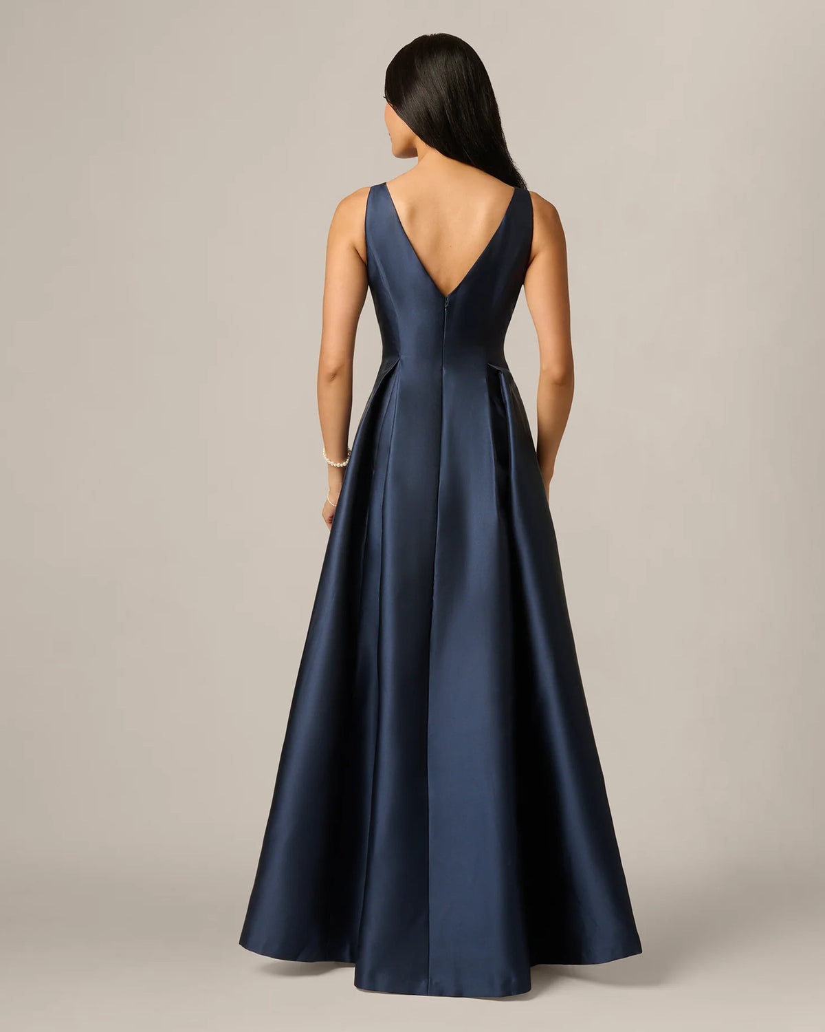 spaghetti strap a-line maxi mother of the bride dress - image 5