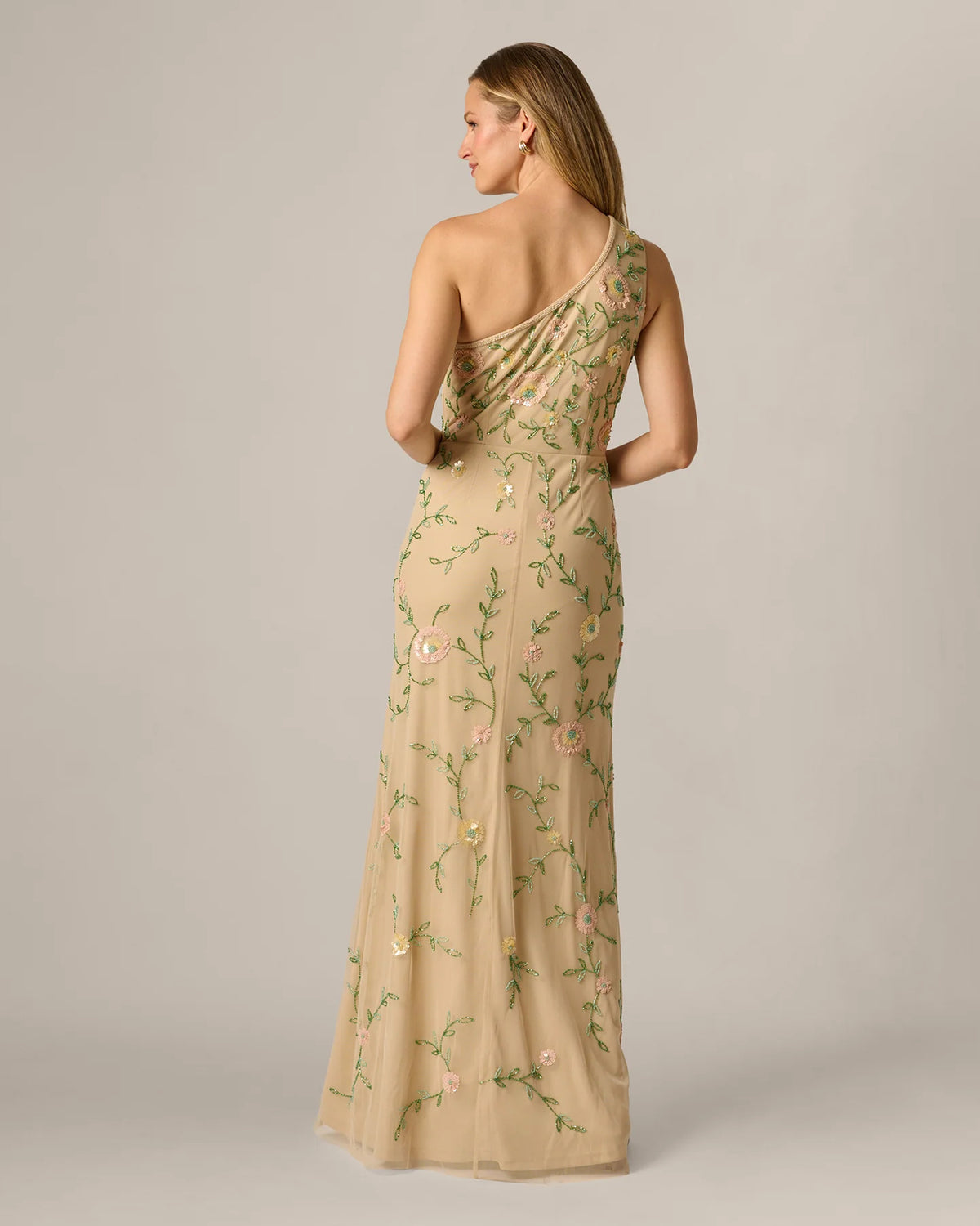 one-shoulder a-line maxi mother of the bride dress - image 5