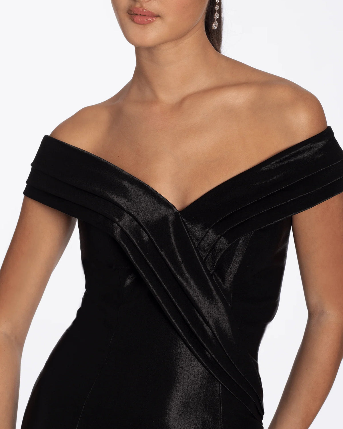 off shoulder trumpet maxi prom dress - image 5