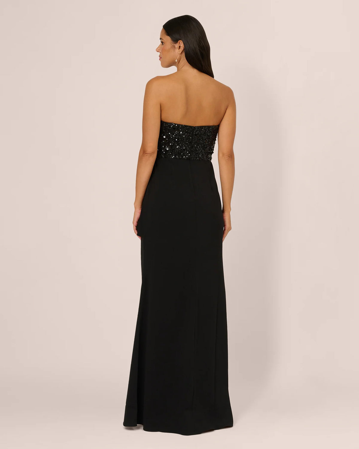 strapless a-line maxi mother of the bride dress - image 5