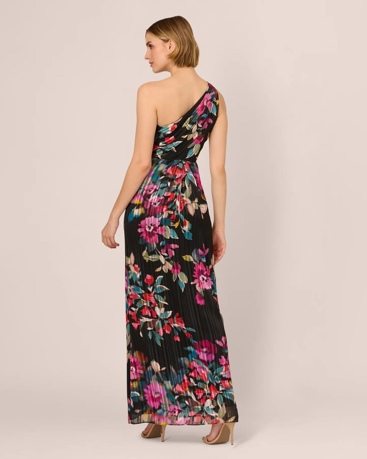 one-shoulder a-line maxi mother of the bride dress - image 5