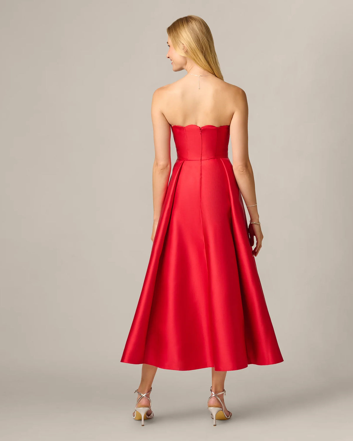strapless fit-and-flare maxi mother of the bride dress - image 5