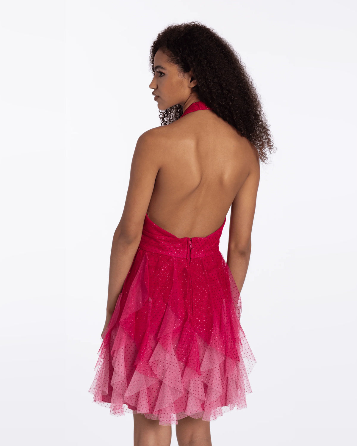 halter neck fit-and-flare maxi homecoming dress - image 5