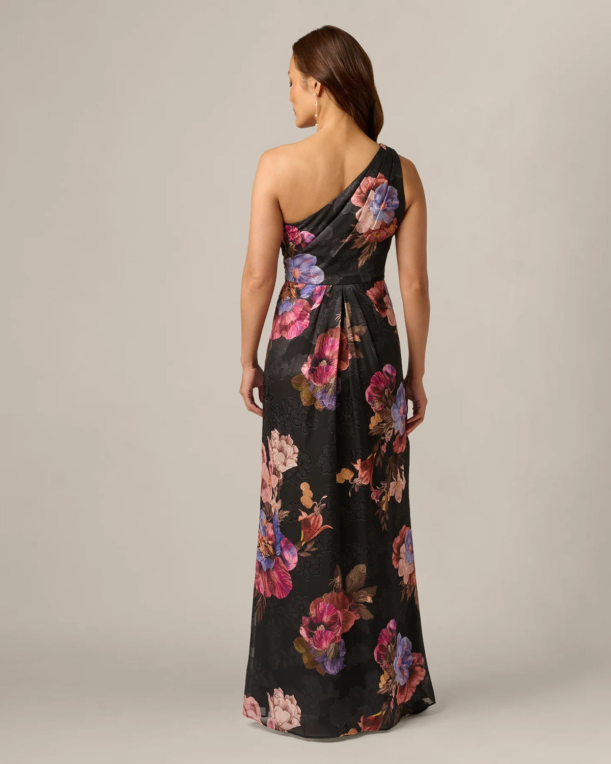 one-shoulder a-line maxi mother of the bride dress - image 5