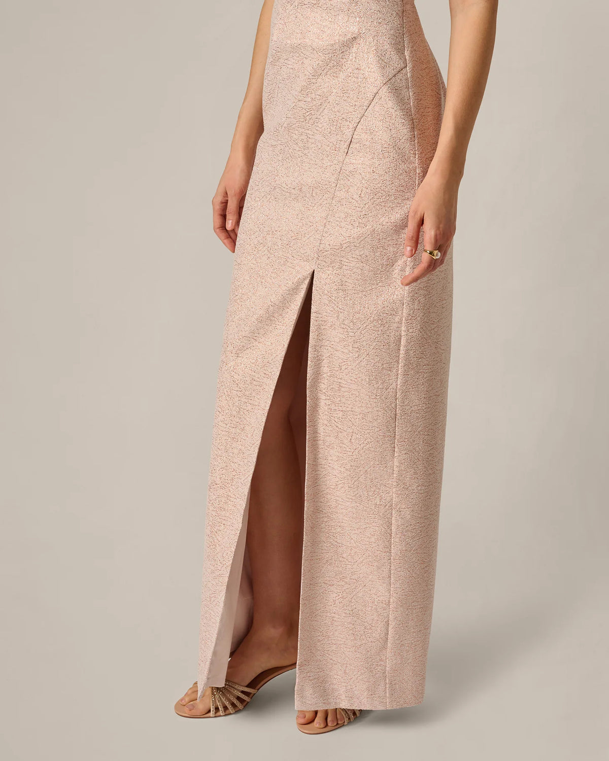 off-shoulder a-line maxi mother of the bride dress - image 5