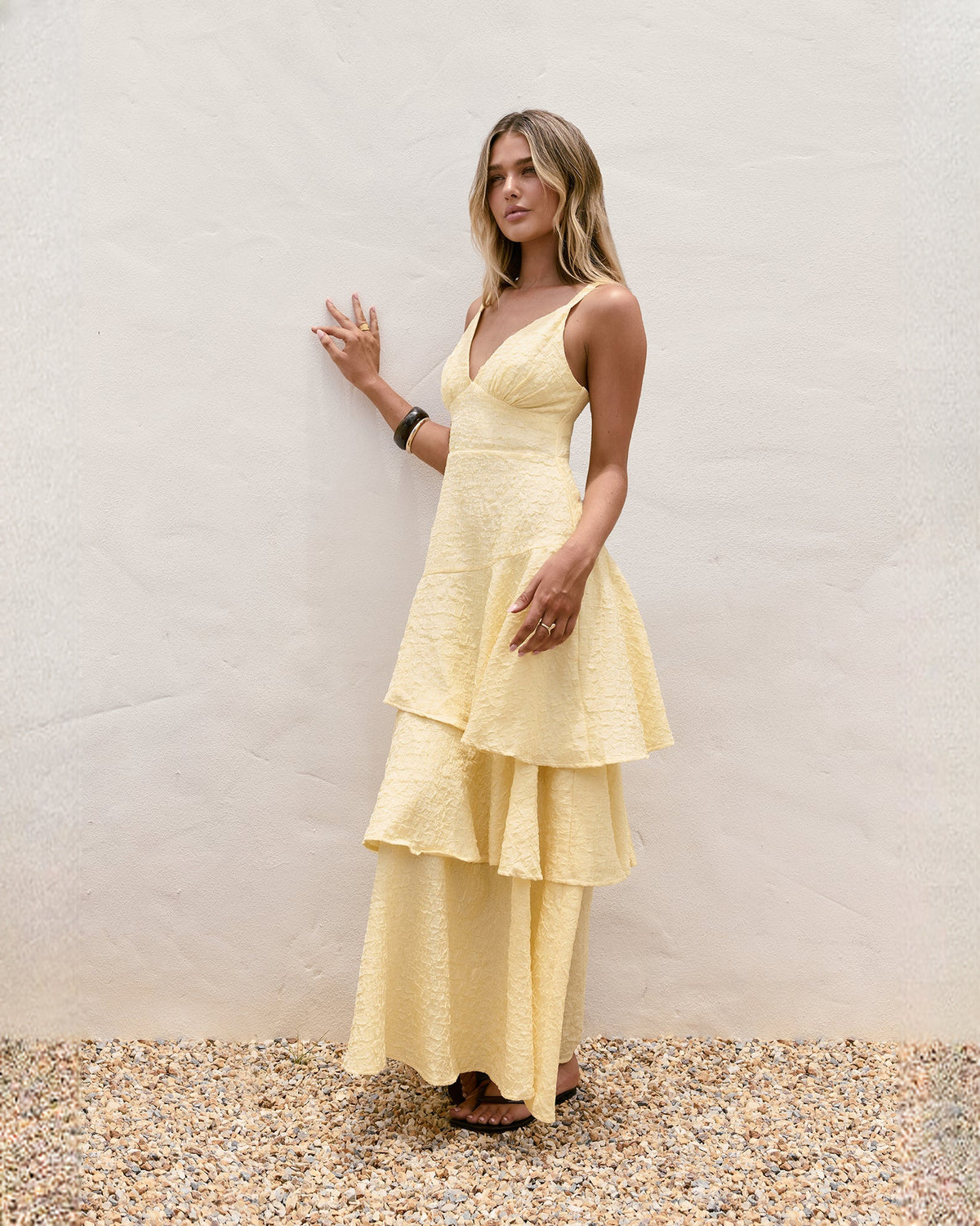 sleeveless chiffon a-line maxi bridesmaid dress - image 5
