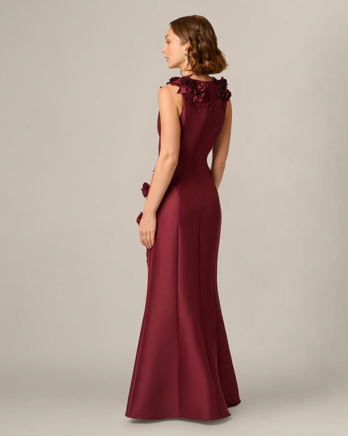 spaghetti strap mermaid maxi mother of the bride dress - image 5