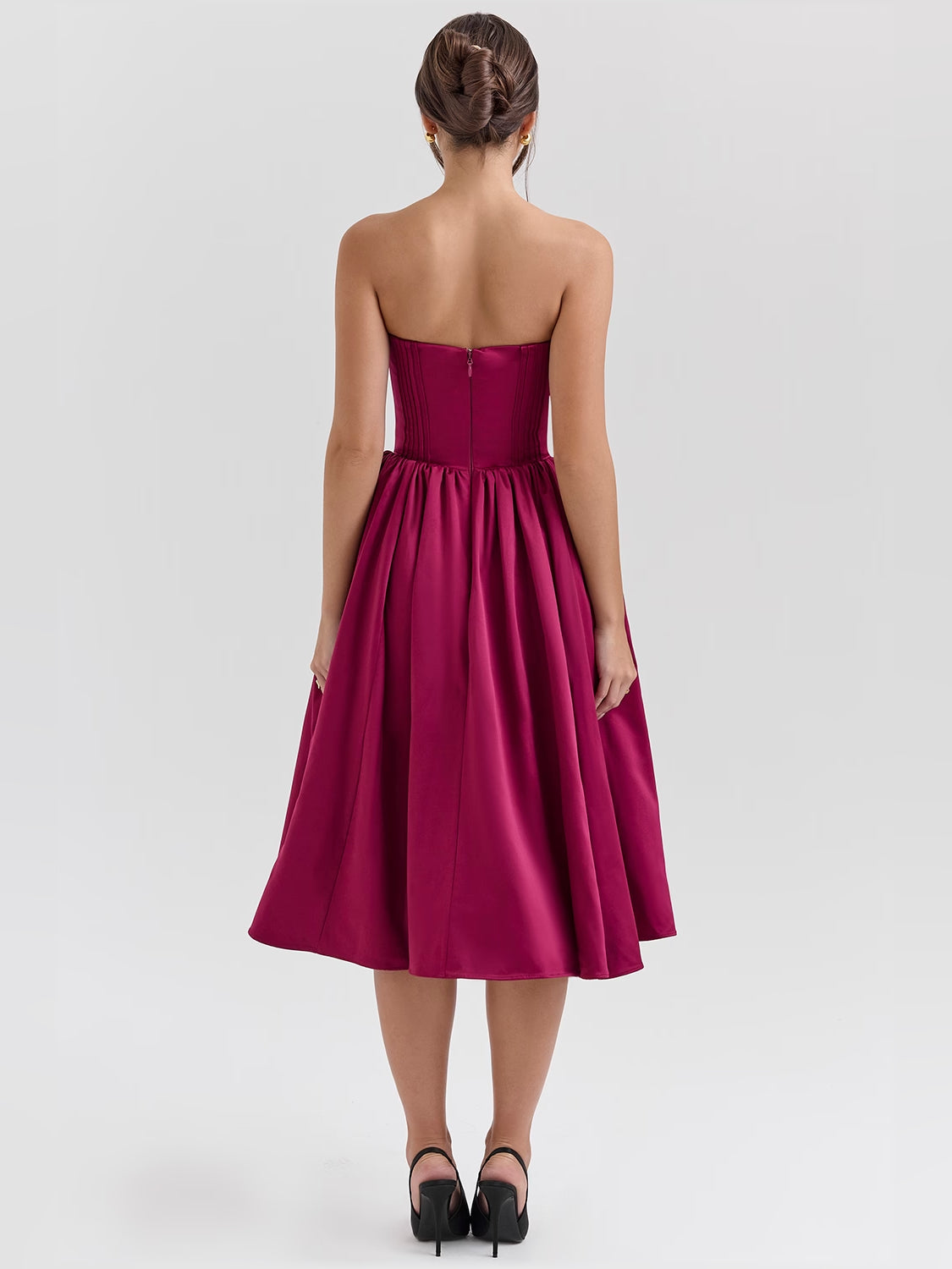 sale midi formal dress, alternate view showing the skirt