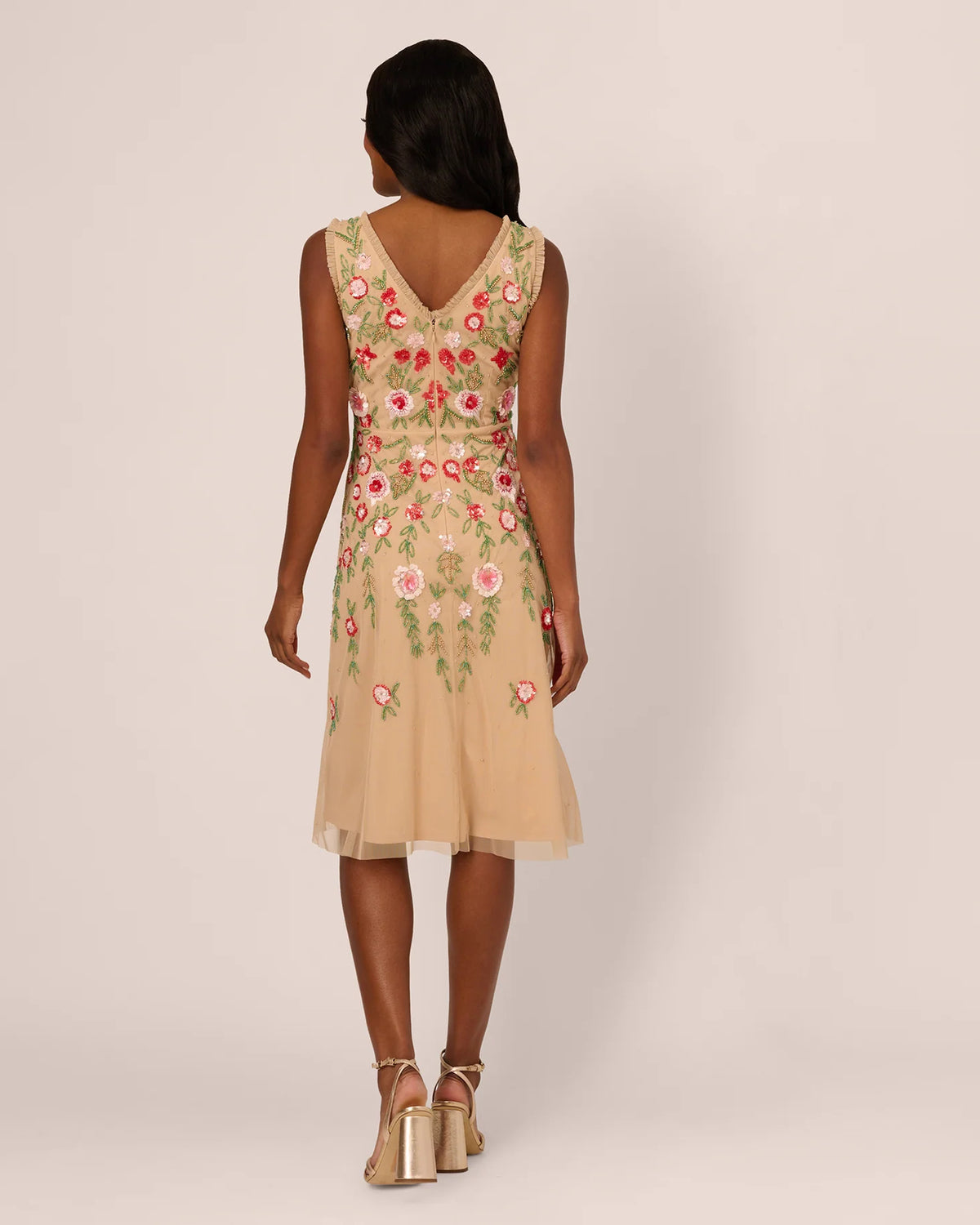 sleeveless a-line midi mother of the bride dress - image 5