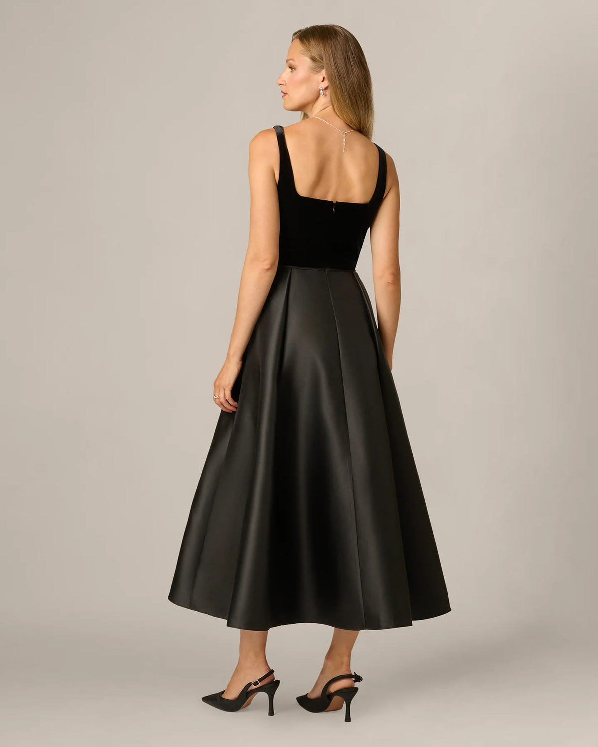 square neck a-line maxi mother of the bride dress - image 5
