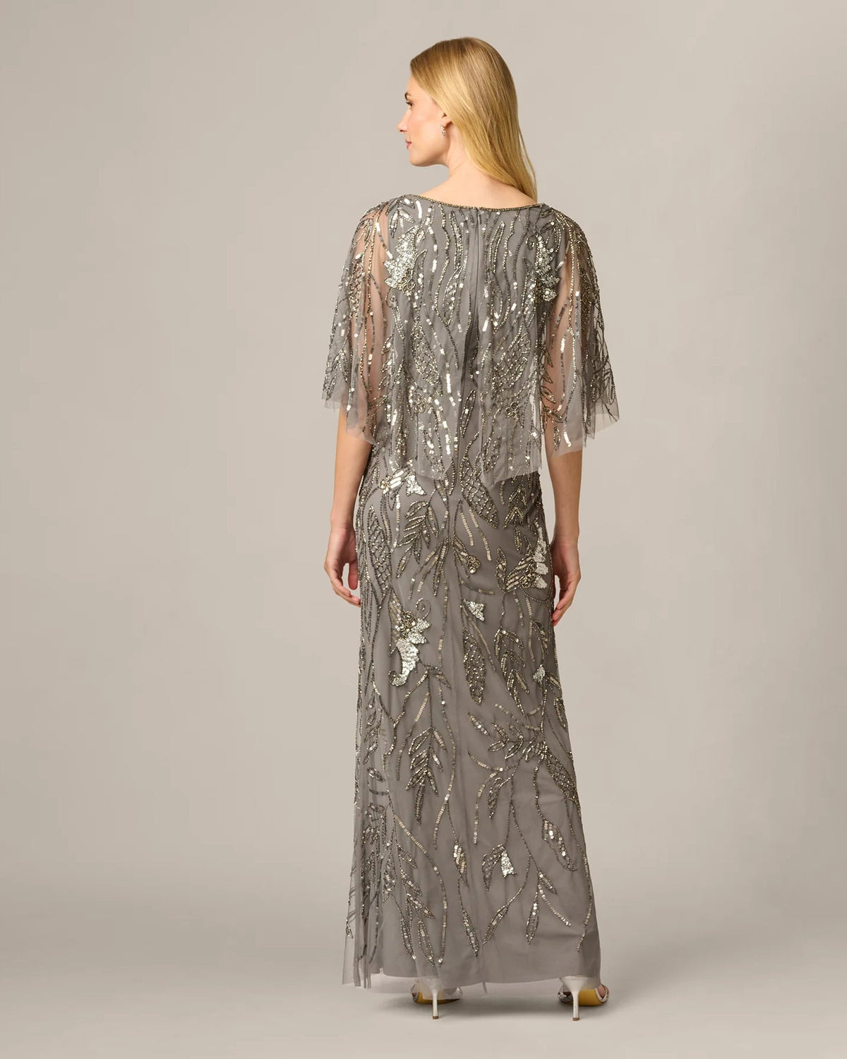 v-neck a-line maxi mother of the bride dress - image 5