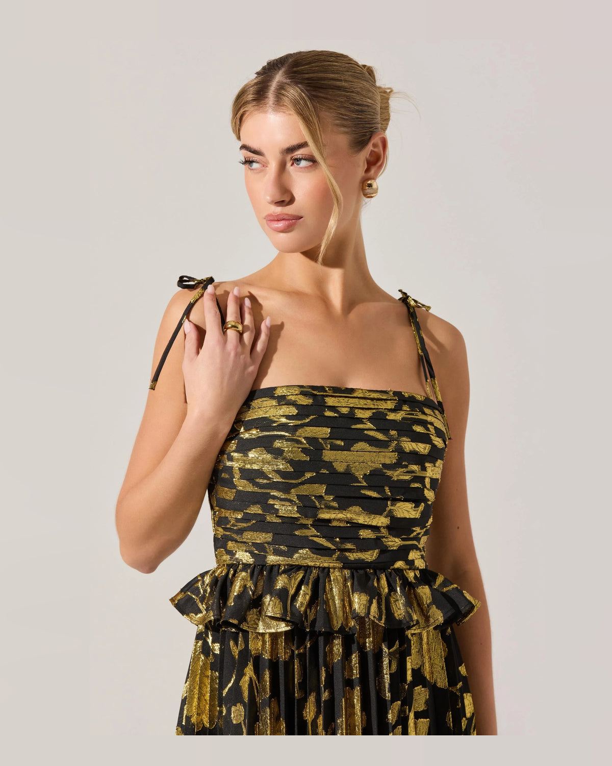 spaghetti strap a-line maxi formal dress - image 5