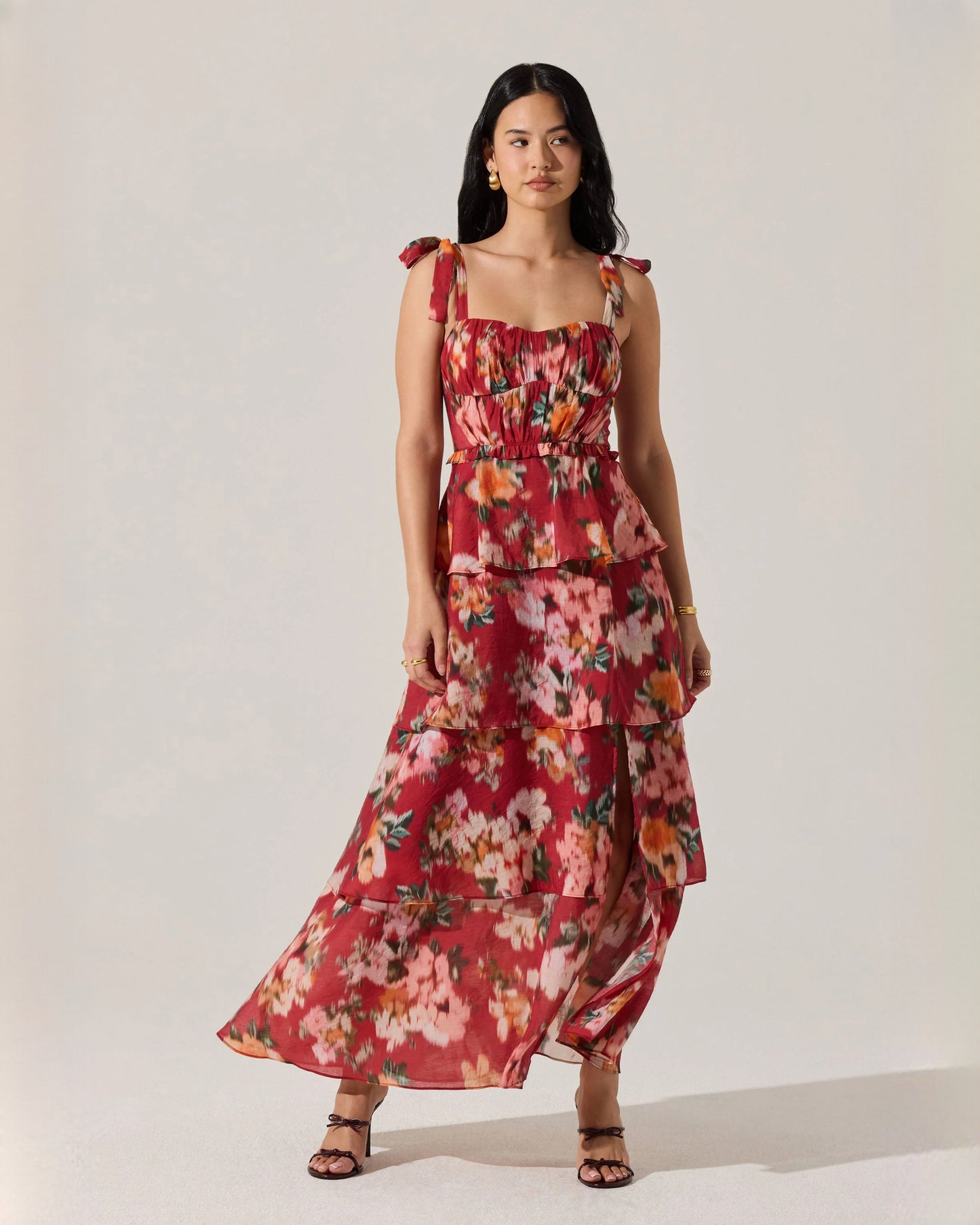 sweetheart chiffon a-line maxi bridesmaid dress - image 5