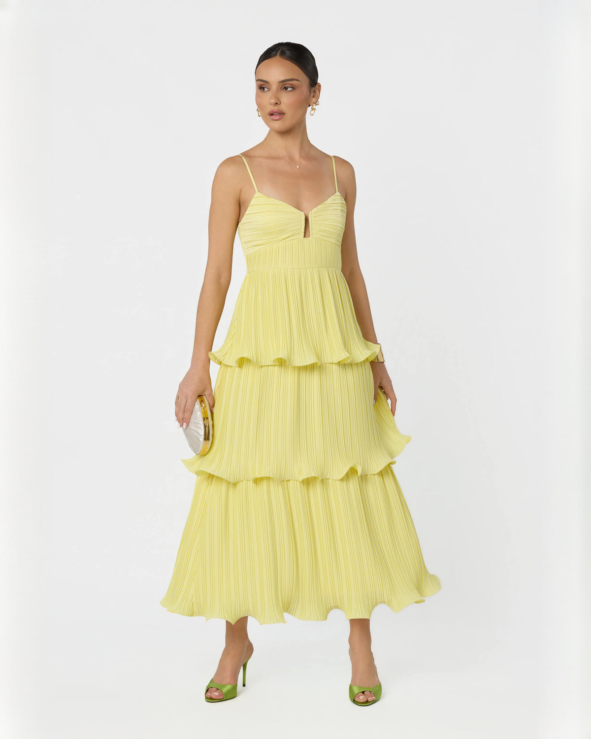 sleeveless chiffon a-line maxi bridesmaid dress - image 5