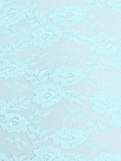 Light Blue mermaid floor-length formal dress with corset-style bodice, alternate view
