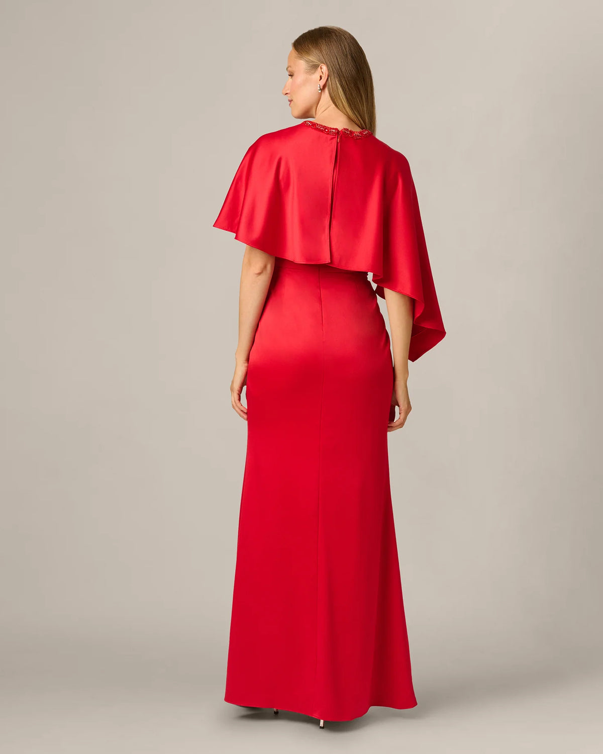 spaghetti strap a-line maxi mother of the bride dress - image 5