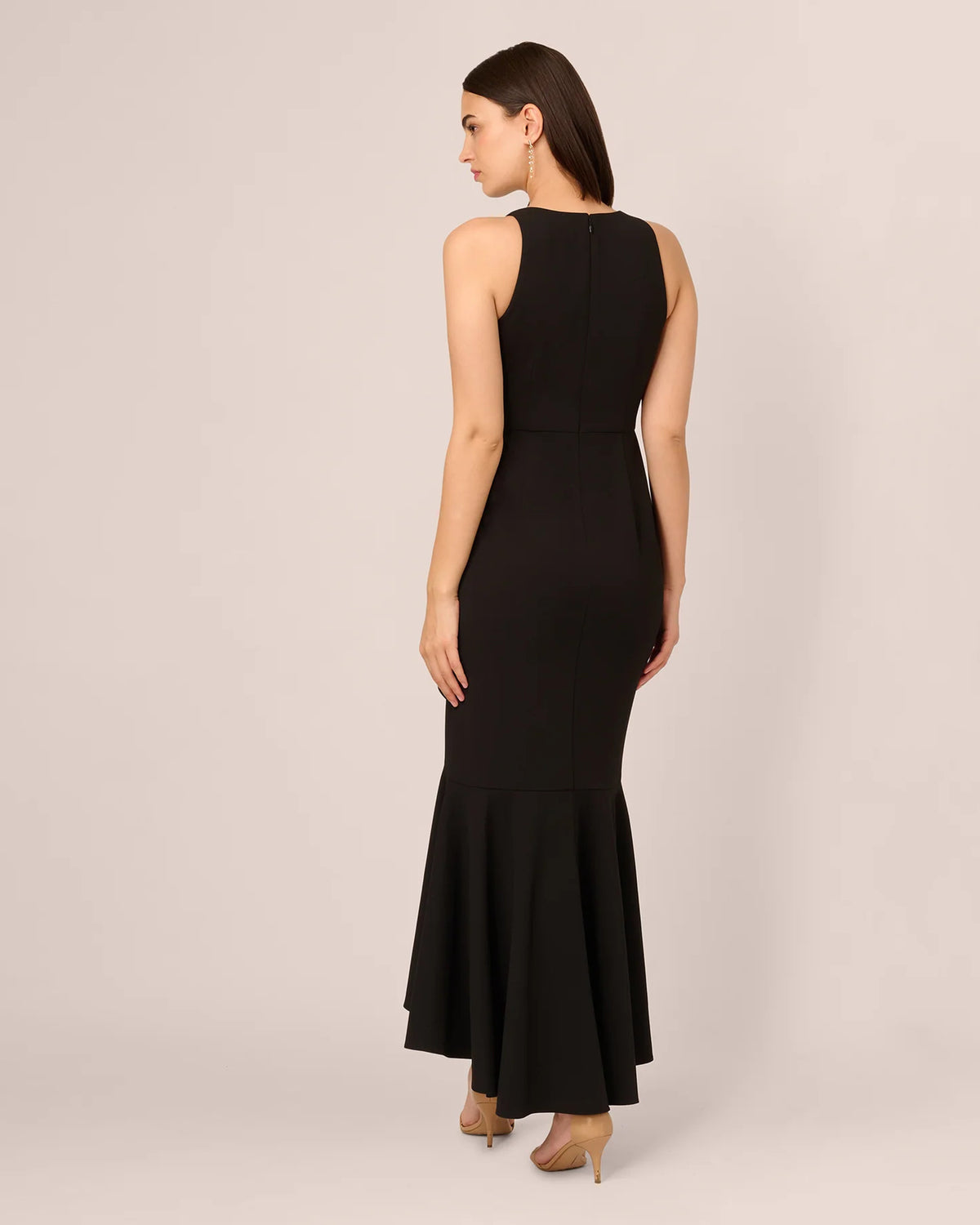 halter neck a-line maxi mother of the bride dress - image 5