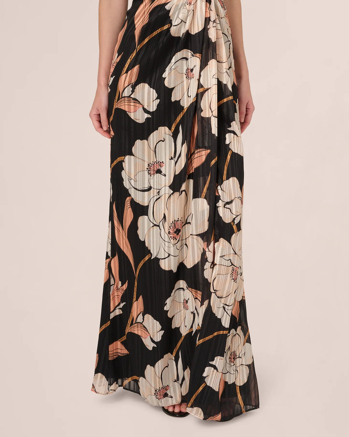 one-shoulder a-line maxi mother of the bride dress - image 5