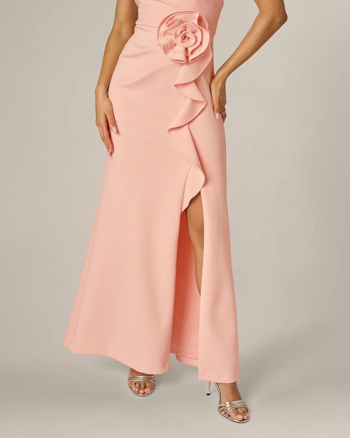 one-shoulder a-line maxi mother of the bride dress - image 5