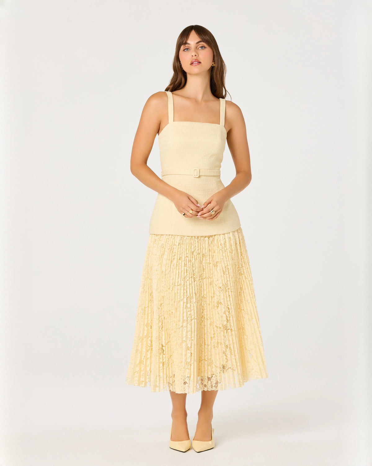 sleeveless chiffon a-line midi bridesmaid dress - image 5