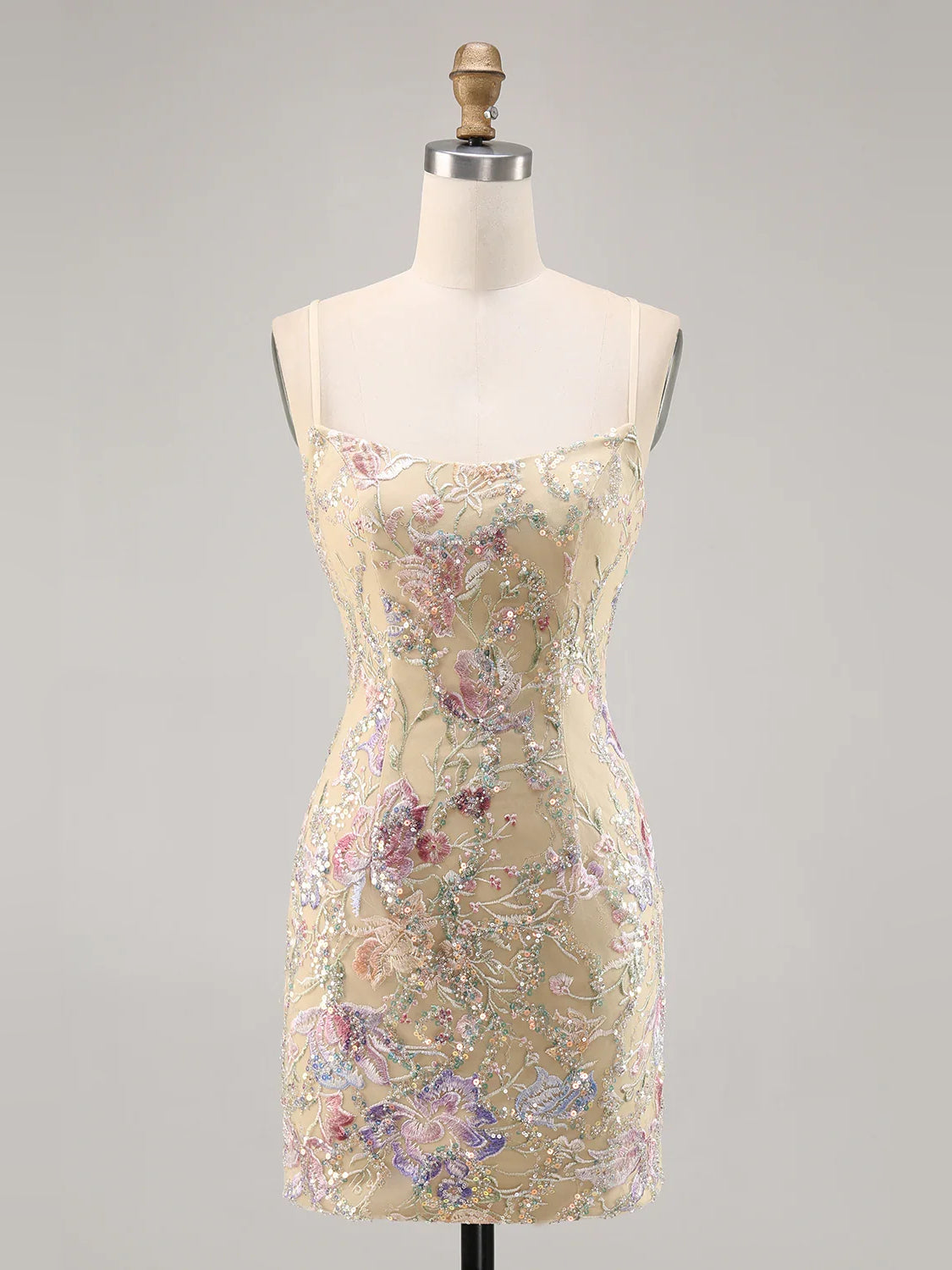 As Picture mini homecoming dress, alternate view showing the skirt and hem