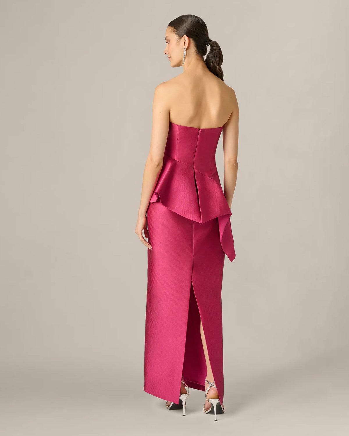 strapless a-line maxi mother of the bride dress - image 5